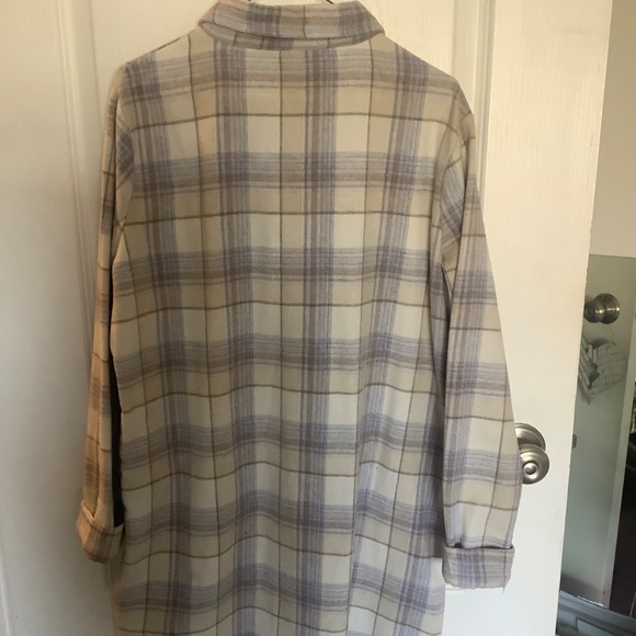 ORB Lilac taupe white  brown shacket - Picture 2 of 3